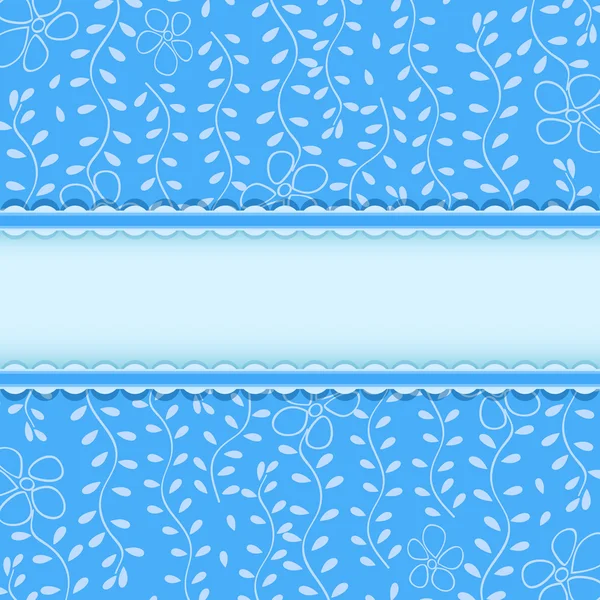 Carte d'invitation bleue — Image vectorielle