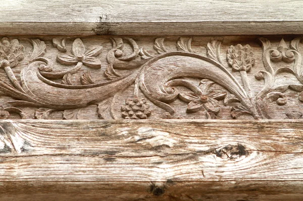 stock image Antique asian javanese wood carving