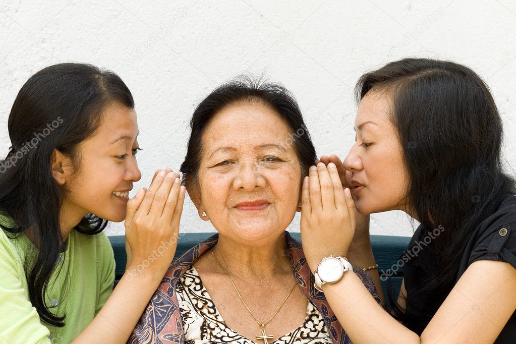 Asian Family Secret Gossip Stock Photo Image By C Ampyang 763