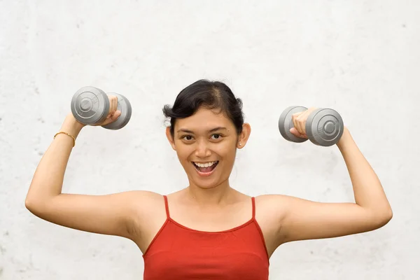 Fitness jonge vrouw oefening — Stockfoto
