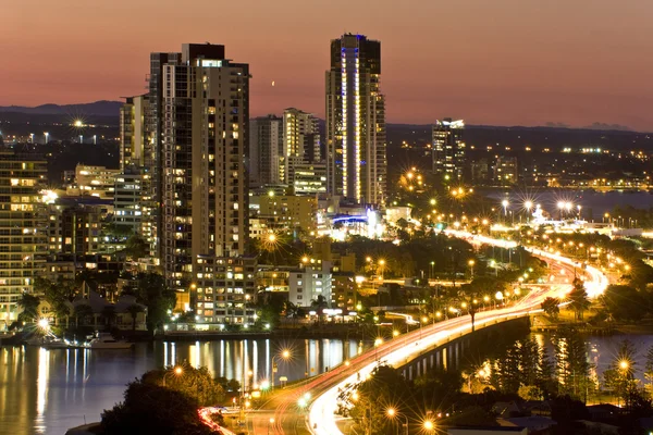 Gold Coast At Night — Stock Photo, Image