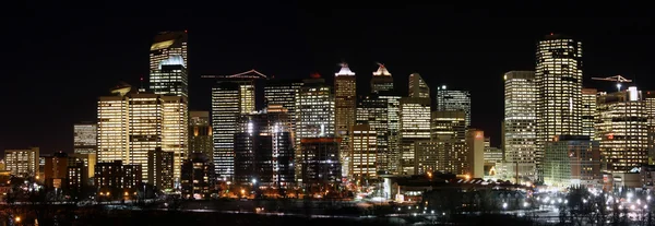 Calgary à noite — Fotografia de Stock
