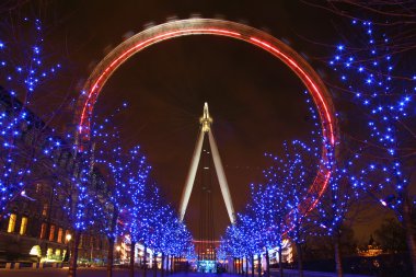 Ferris wheel at night clipart