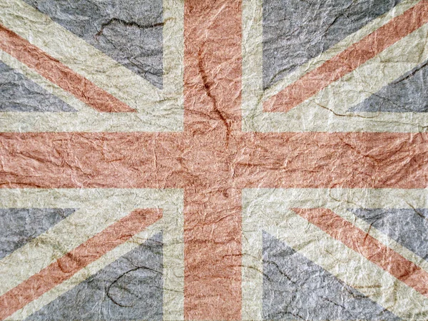 Union jack flaggan texturerat papper — Stockfoto