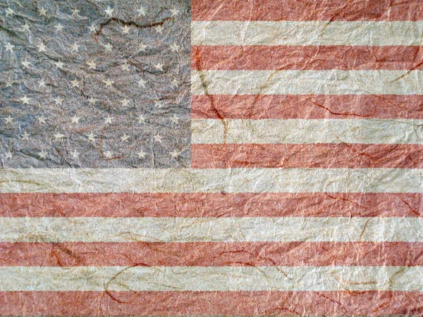 Текстурированный бумажный флаг США — стоковое фото