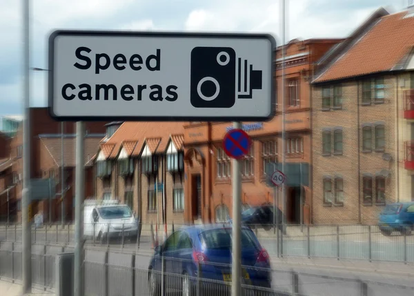 Speed camera sign — Stock Photo, Image