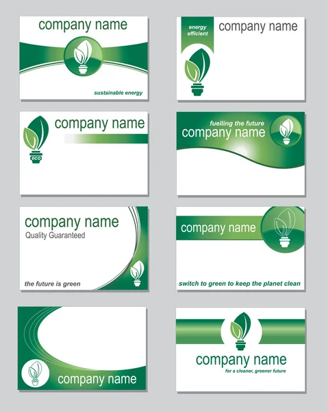 Environmental business cards — Stock Vector