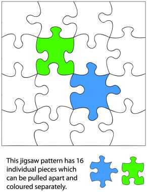 16 piece jigsaw clipart