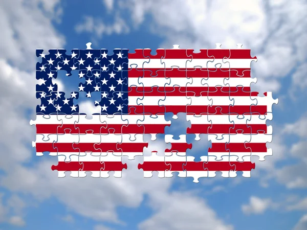 USA jigsaw patroon — Stockfoto