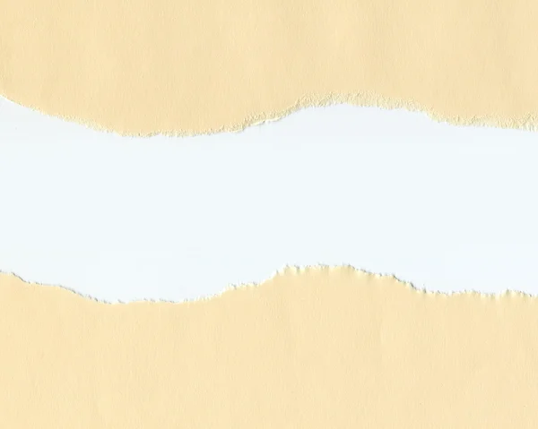 Crème gescheurd papier — Stockfoto