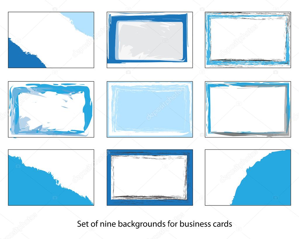 Nine business card backgrounds