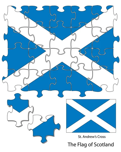 Scotland jigsaw pattern — Stock Vector