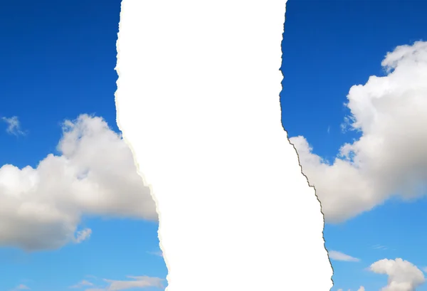 Padrão de nuvem de papel rasgado — Fotografia de Stock