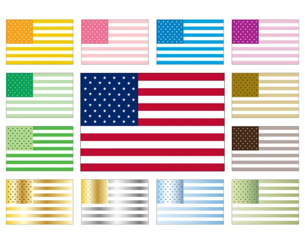Американские флаги — стоковый вектор