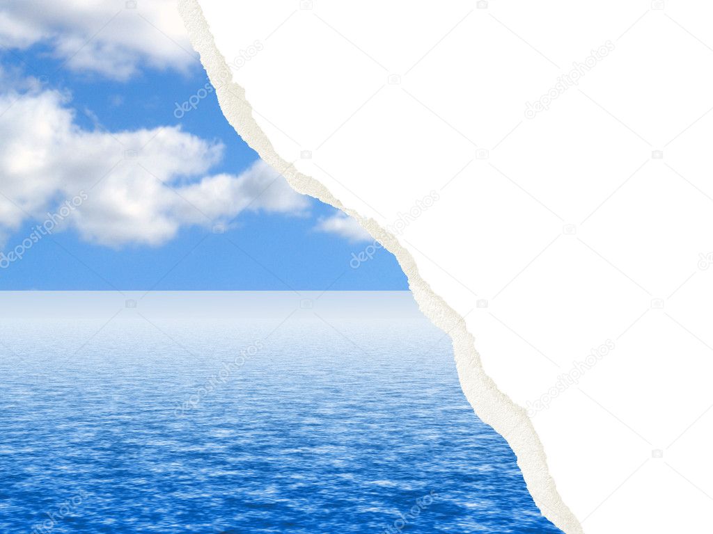 Torn cloud and water image