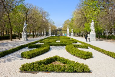 Retiro Park in Madrid clipart