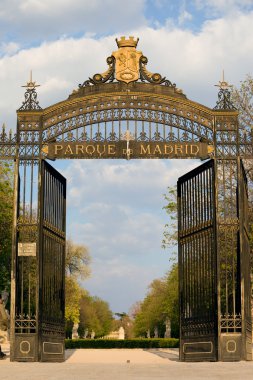 Retiro Park Entrance in Madrid clipart