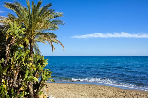 Praia de Marbella em Espanha — Fotografia de Stock