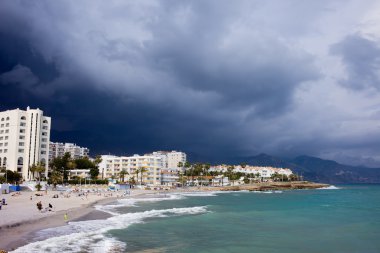 Nerja Beach on Costa del Sol in Spain clipart