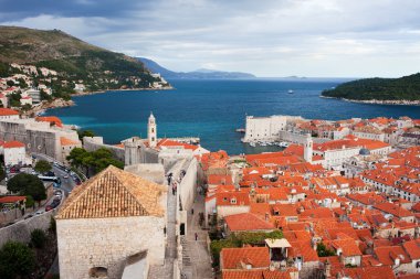 Dubrovnik on the Adriatic Sea in Croatia clipart