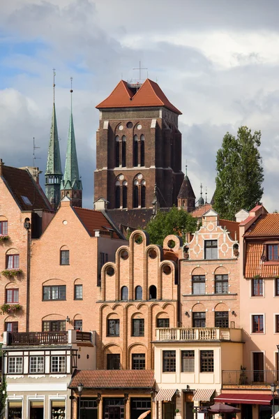 Casas ornamentadas em Gdansk — Fotografia de Stock