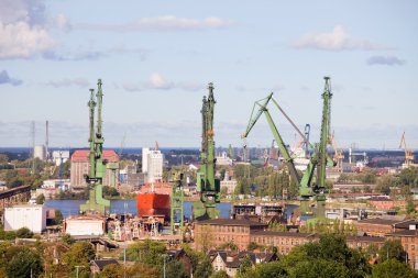 Shipyard in Gdansk clipart