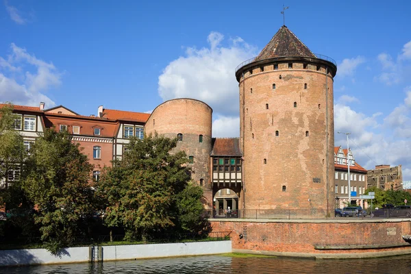 Gótikus torony Gdanskban — Stock Fotó