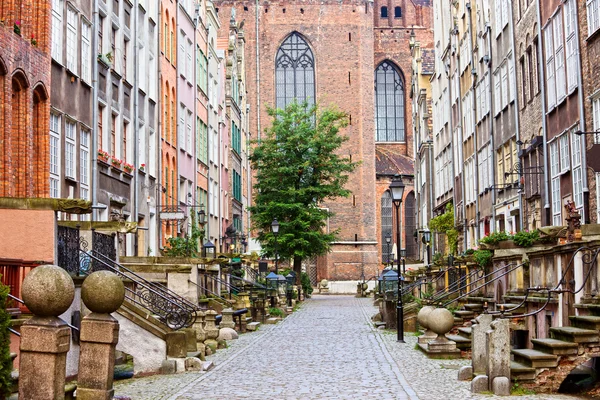 Mariacka straat in gdansk — Stockfoto