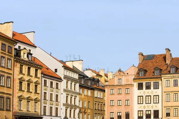 Alte Stadthäuser in Warschau — Stockfoto