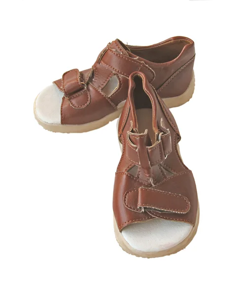 Pair of child's summer sandals — Stock Photo, Image