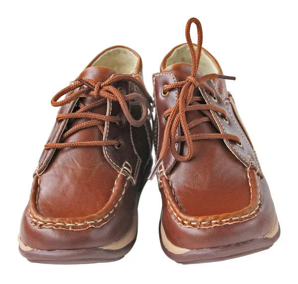 Par de botas de outono da criança — Fotografia de Stock