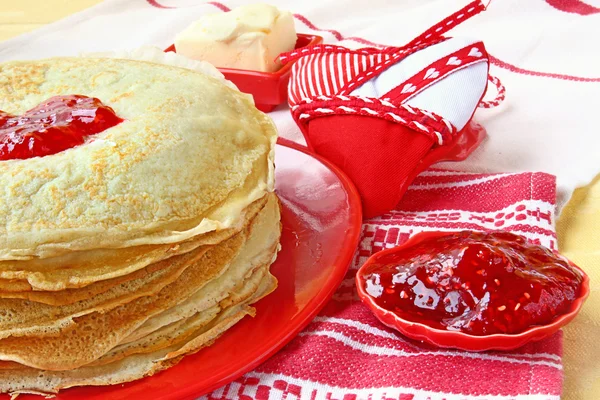 Stapel van pannenkoeken — Stockfoto