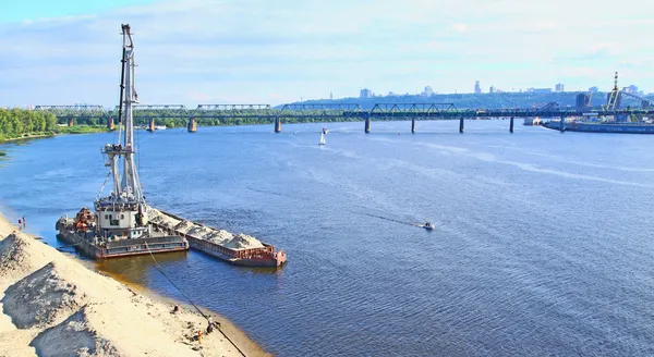 stock image Sand alluvium in Kyiv, Ukraine