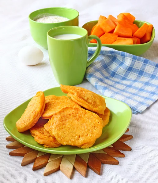 Dietary pancakes from a pumpkin — Stock Photo, Image