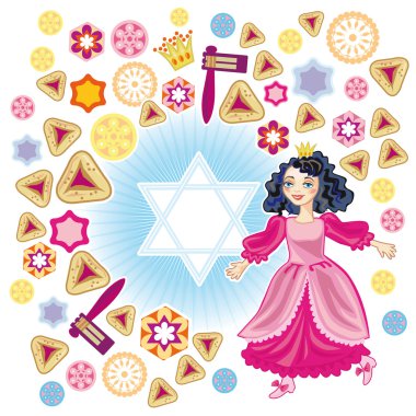 Glad background to the Purim clipart