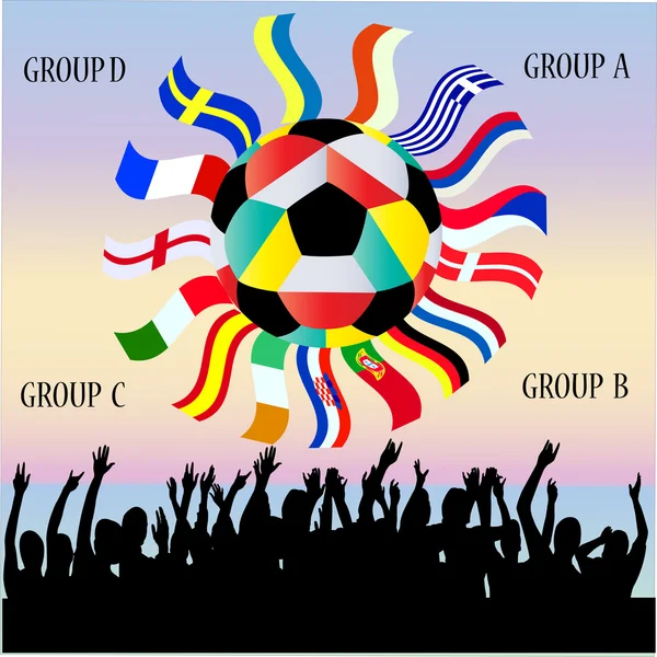 Ülke bayrakları - gruplar vektör toplama — Stok Vektör