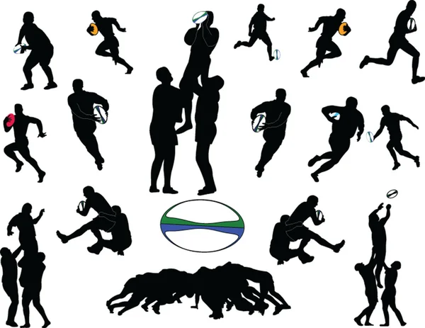 Rugby collection - vektör Telifsiz Stok Vektörler