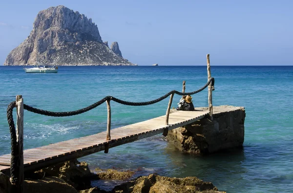 Синє море в Ibiza — стокове фото