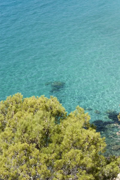 Mar azul em Ibiza — Fotografia de Stock