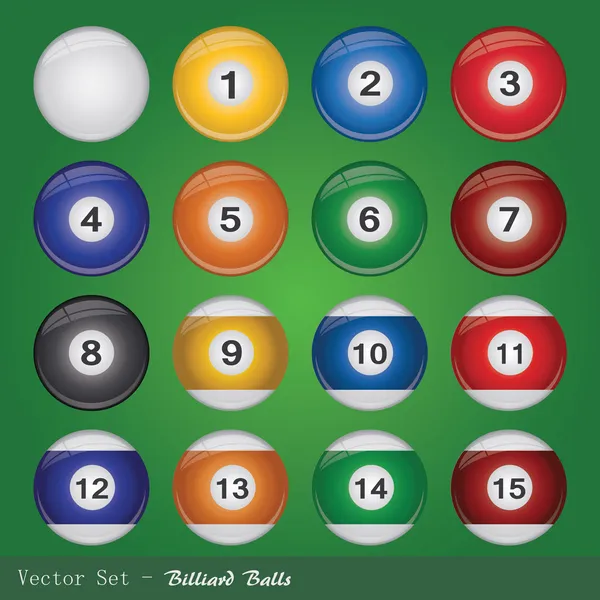 Billiard Balls — Stock Vector