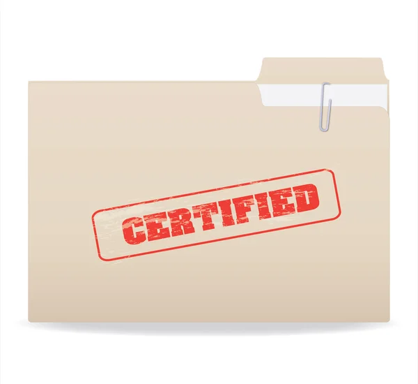 Сертифицированная папка — стоковый вектор