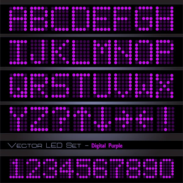 Фиолетовый цифровой шрифт — стоковый вектор