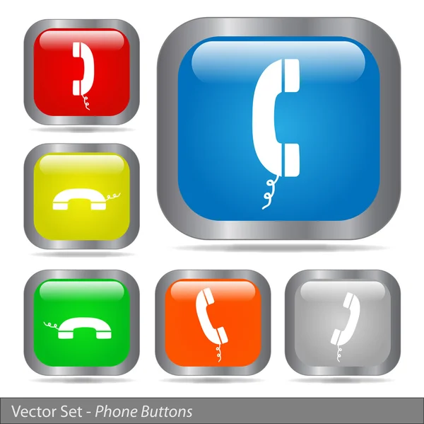 Pulsanti del telefono — Vettoriale Stock