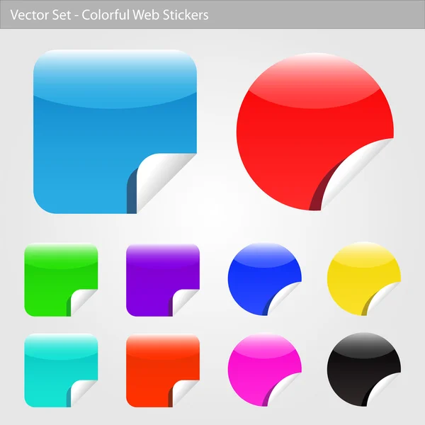 Web Stickers — Stock Vector