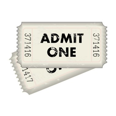 Admit One Ticket clipart