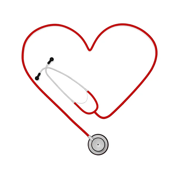 Srdce stetoskop — Stockový vektor