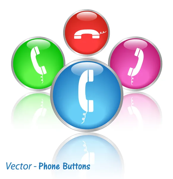 Boutons téléphoniques — Image vectorielle