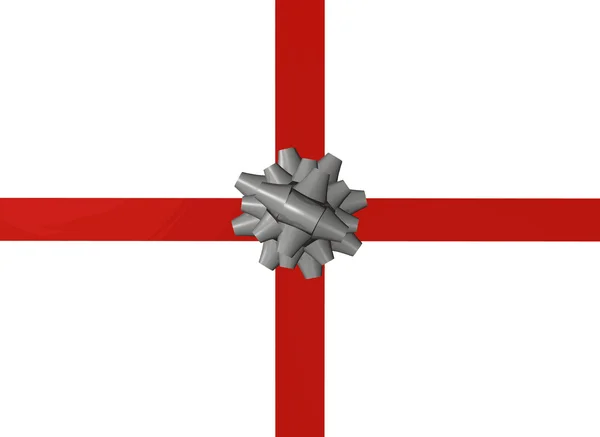 Arc argenté et ruban — Image vectorielle