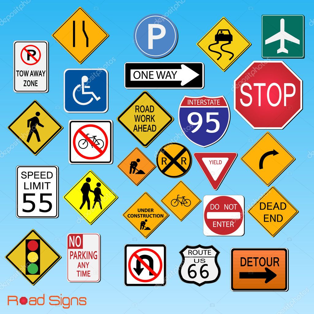 Road Map With Signs