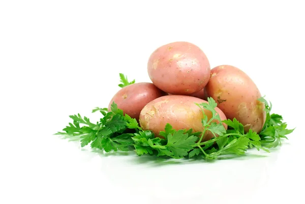 stock image Potatoes on parsley